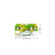 Wago/Wanke 3-Wire-Schutzanterminal 281-687 50 Stück/Pack