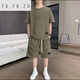 P.YH.ZH CLICH-TRAVE TRACHO PILOTO PILL SUT MANE SUMER SUMANTERS LETRAS DE MANAVA CORTE CULO REDONDO DE SESTEDO REDECTO. Camiseta Casual Sports Men's Clothing [set] 829 Caki M (recomendado 100-120 Jin [Jin equivale a 0.5 kg])