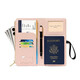 Reisebeutel Reise Wallet Wallet Multifunktion Ticket Clip Multi-Card Reißverschluss Anti-Diebstahl-Pinsel-ID-Kartenpassclipschutzabdeckung Y9028 Braune Diebstahlbürste
