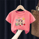 New baby red t-shirt short-sleeved children's festive half-sleeved girls boys pure cotton bottoming shirt children's tops red-T207 Peaceful Joy 100