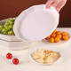 Rice husk disposable dinner plate food grade thickened high temperature resistant dish dish household high-end biodegradable original color bone dish 16.5CM 100 pieces