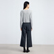 Shuiyunjian Shui Yun Jian Damen -Kleidung Einfacher schlanker weicher Hals langer Dünner Strickjacke Pullover 2025 Sommer neuer Stil hellgrau L.