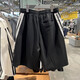 Adidas shorts pantalons masculins pantalon de sport été lâche lâche confortable tricot tricot pantalon à 5 points ip3932 kc3897 noir à trois coups