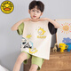 G.Duckkids Kinderpyjama Jungen Sommer reines Baumwolldünne kurzärmelige Jungen Big Children Sommer Teenager-Studenten Home Clothing Set TN695 Milchdrache [Hauptbildmodell] 130 14 Größe [130 High/50jin [Jin entspricht etwa 0,5 kg]]]