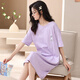 Lexi Beiluo Baumwolle kurzärmelige Nachthemd für Frauen Sommerkleidung Cartoon Velvet Anzug H702 175 165 (l)