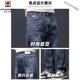 Aemape High-End-Qualität Jeans für Männer gerade lose dünne Männerhosen 2025 Neue Sommer High-End Casual Long Hosen 829 Black Grey 28