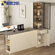 Pupan Cream mittelalterliche Ecke Küche Middle Island Tisch Wohnzimmer Doppelseitige Partitionsbar integrierter Essschrank Aufbewahrungsschrank 8G374 Style 12 (keine Lichter und keine Hebebeluche) 1478*60