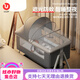 Ulop (ulop) lit d'épissage de lit d'épissage lit multifonctionnel lit de bébé avec table de couches lit nouveau-né pour bébé baby-shaker berceau berceau [tapis marron + moustique net + couches table]]