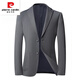皮尔卡丹（pierre cardin）商务薄款透气西服春夏男士爸爸西装外套 9928蓝色 M 170/100-120斤
