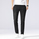 Catman (Miiow) High-End-Jeans-Jeans Sommer dünne schlanke elastische gerade Hosen im mittleren Alter und vielseitige Waschhose 1048 Schwarz 33