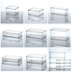 Yonghuan drawer transparent miscellaneous cosmetics lipstick washing narrow long box with lid stationery eyebrow brush storage box 4877 side U transparent basket medium length