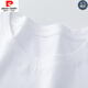 Pierre Cardin Sommer 2025 Neues T-Shirt aus Baumwollwäsche für Frauen Lose Temperament Studenten Vielseitiges Schulter-T-Shirt Top 6172 Lederpulver Kurzschläfe m (Empfohlen 80-105 Jin [Jin gleich 0,5 kg])