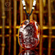 Jiale beeswax pendant for men and women with leather dragon, rich and auspicious pendant amber beeswax necklace pendant birthday gift