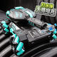 Jianruisen Kinder Fernbedienungskontrolltankspielzeug Fahrzeug-Geste erkennen können Wasserkugeln Elektrische Allrad-Off-Road-Auto-Jungen Geschenk [Griff Fernbedienung] Big Mac Water Bullet Tank (blau) Deluxe Drei elektrische [ca. 120 Minuten + 100.000 Wasserkugeln]