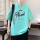 Siete lobo adolescente Summer Summer Silk Manga Short Shirt Boy Summer 2025 Nuevo estudiante de secundaria de la escuela secundaria Media manga 693 Negro [manga corta] Garantía de calidad M Tamaño [90-110Jin [Jin equivale a 0.5 kg]]]