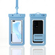Swimming mobile phone waterproof bag arm hanging sealed protective cover arm bag arm wrist snorkeling special touch screen gray blue selfie style丨patented hand rest