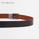 
TOMMY HILFIGER [Double-sided] Men's retro pin buckle leather business casual belt belt AM0AM12053 Black brown GB8 90cm