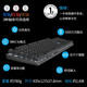 罗技正品罗技K845有线机械键盘 青红茶轴电竞游戏打字办公pbt键帽拆包 罗技K845+高达蓝白键帽 红轴游戏电竞优选