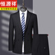 Hengyuanxiang Suit Men's Business Casual Formal Wedding Groomsmen Wedding Dress Suit 1579 Gray Check M 170 Size