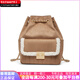 Calvin Klein小ck 夏新 毛绒系列 时尚通勤多用链条褶皱 拼 双肩包 中号 女款 CK2-60271530-1Tan茶色 无礼盒