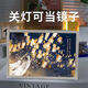 First conception of Tianguan blessing mirror lighting painting flower city and Xie Lian decoration painting gift photo frame photo glow painting ornament atmosphere 3524 Tianguan-Honglian USB plug-in 165mm'210mm* black frame