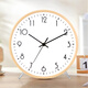 Hense solid wood clock simple living room clock desktop clock ornament display table clock HD08 white plate 10 inches