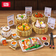 
LOZ Lizhi LOZ Cantonese morning tea building blocks food dessert chicken feet simulation boy and girl assemble toy model Dragon Boat Festival 1391/Food platter