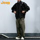 JEEP Jeep Jacket Men's Jacket Autumn and Winter Stand Collar Executive Casual American Clothing Men's Army Green 2XL