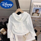Disney Girls' Sun Protection Clothing Summer Thin 2025 New Children's Ice Silk Hooded Sun Protection Jacket Baby Summer Skin Clothing White Sun Protection Clothing 110 Recommended height 100cm