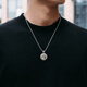 Mingyang Decorative Sea gold coin can be rotated 925 sterling silver Pixiu necklace men's medal pendant high-end original accessories gift Pixiu pendant + silver chain 55cm