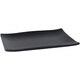 Black melamine tableware porcelain plastic beef special long plate hot pot restaurant barbecue restaurant plate milky white 14014110 packs)