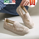 CARTELO Fisherman's Shoes Women's 2025 New Summer Breathable Mesh One-Pin Flat Sole Single Shoes Mom Old Beijing Cloth Shoes Spring and Summer 9901 Khaki 35
