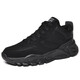 Zhuo Chen Herbst und Winter Schwarze Schuhe Herrenschuhe Winter Baumwollschuhe Männer plus Samt verdickte Größe 38 Größe 45 Männer Sport 46 Dad Schuhe Herrenstil 9928 Schwarzes Leder Gesicht + Socken 35