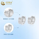 CHINA GOLD Platinum Crushed Ice Earrings Women's Platinum Earrings Valentine's Day Practical Birthday Gifts for Girls to Give to Mom and Wife PT950 Platinum Crushed Ice Earrings About 4.5g