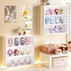 Wall-mounted doll blind box storage display stand magnetic bubble mart figure display cabinet dust-proof doll blind box storage box large white _ foldable (no punching wall hanging, comes with traceless stickers)