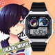 
Playing the mystery of the girl X Bubu Mikoto peripheral watch 2D watch Children's junior high school students electronic watch [Fashion silver-black-electronic watch] L3884 [Gift box packaging]