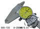 Calipitadora Mitoyo japonesa con calibración de reloj 505-732/7330-150200 mm/0.01 mm Tarjeta de calibrador de calibrador Vernier 505-733/0-200 mm