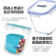 韩国钢化玻璃饭盒微波炉加热保鲜盒上班族便当盒 长方形695ML*2个 赠保温包+餐具