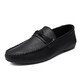 HAILAN HOME'S POLUDEMENT SUMME SUMBRE BESOINT ET CUIR CONCUTÉE CONFORMATIQUE SUPPLICATION 2025 Nouveau style Drive de coiffure Doodle Chaussures Men's Trend D826 Black 39