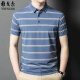 CEO Yageol Mulberry Silk Kurzarm T-Shirt für Männer 2025 Sommer neu gestreiftes Lappel mittlerer Alters-Outfit Polo-Hemd für Männer 826 Green M 165 [Vorgeschlagen 100-125jin [Jin gleich 0,5 kg]]