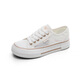 Human-born women's shoes 2024 new mesh breathable board shoes for women summer thick-soled canvas shoes for women small white shoes mesh shoes white 38 standard code