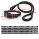 Huaneng Dog Rope Large Dog Labrador Golden Retriever Dog Walking Rope Collar Set Medium Dog Leash Black L (40-70Jin Jin is equal to about 0.5 kg)