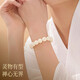 Hongliangyuan White Jade Bodhi Root Bracelet Single Circle Authentic Buddha Beads Rosary Beads Wenwan Bracelet Men and Women Bracelet Gift 10mm
