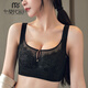 Modal 2025 New Adjustable Underwear Women's Thin Large Breasts Show Small Thin Large Size Top Support Anti-Sagging Bra Black 75D