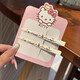 Cute Sakura cat duckbill clip for girls makeup fluffy one-word clip soft cute cartoon ins style versatile bangs clip Sakura kt makeup clip hot selling 6-piece set 3 pieces each
