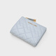 CHARLES&KEITH25秋新品菱格短款钱包拉链零钱包卡包CK6-10770699 Sea Salt Blue海盐蓝 XXS