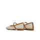 
Tianmeiyi Mules Inner Heightening Women's Sandals Shopping Mall same French Baotou Semi-slippers 2025 Summer BK841BH5 Weaving Mary Jane-Beige Brown 40