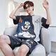 UKUHPK Herren-Kurzärärer-Pyjamas für Sommer dünne lose Plus-Größe Home Clothing Set 6630 Crayon Shin-Shi M [Vorgeschlagen 90-100 Jin [Jin ist 0,5 kg]]]