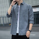 Official website, Fang Ship Store Flag Official website, American plaid shirt jacket, men's 205 autumn fashion brand, long sleeves, men young people loose K12109 khaki M
