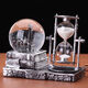 Gongzi Yu Pen Holder Crystal Ball Music Box Hourglass Music Box Ferris Wheel Glow Glass Ball Ornaments Gifts for Friends Girls 1047 Gold (No Lighting and No Music) Product Safety Packaging